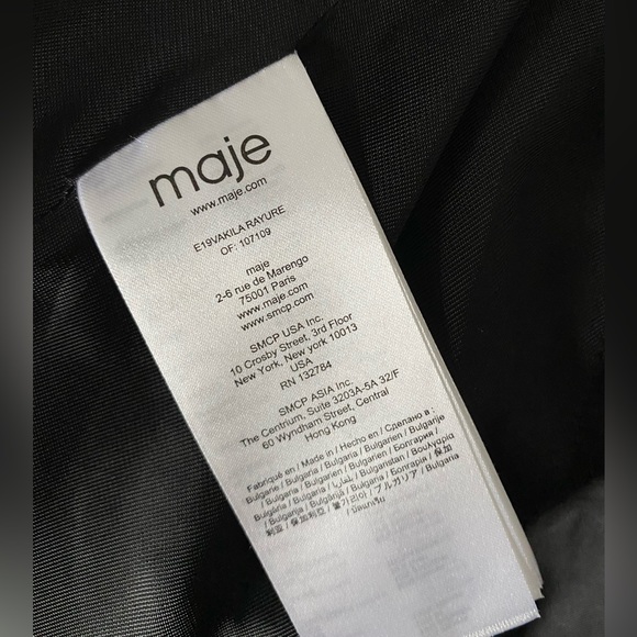 Maje Black and White striped blazer - Picture 7 of 7